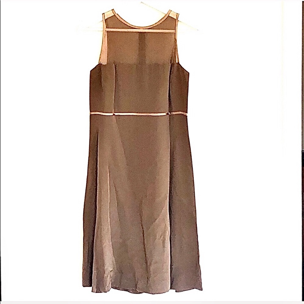 Vera Wang Sheer Bronze Bridesmaid Prom Dress